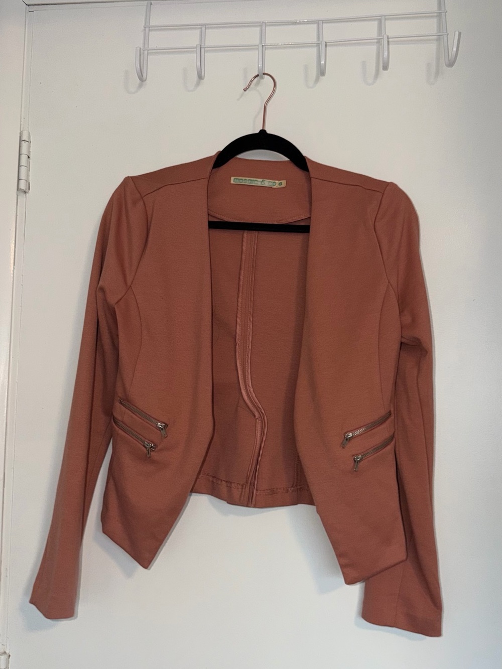 Open-Front Women's Blazer Jacket in Rust